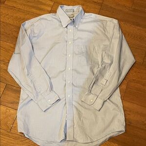 Men's Light Blue Stafford Executive Pin-Point Oxford Button-Down Shirt